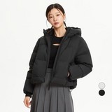 뉴발란스 여성용 W 후드형 플라잉 숏 구스다운 패딩 NBNPE4W132