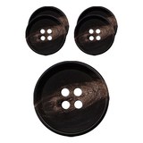 동대문단추왕 리얼소뿔 단추 JWS 02 20mm, 블랙보카시, 5개