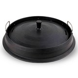 키친이레 무쇠주물 솥뚜껑 고기불판 세트, 32cm, 1세트