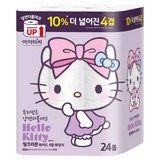 ITC 헬로키티 더 넓은 핑크리본 와이드 4겹 천연펄프 양면더블데코 화장지, 20m, 24롤, 1개