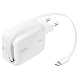 벨킨 부스트차지 프로 67W USB C 릴 케이블 일체형 PD3.2 AVS GaN PPS 초고속 충전기 WCH022krWH, 화이트, 1개