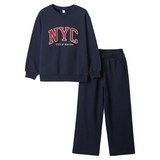 스파오키즈 아동 주니어 기모 NYC 상하의 세트