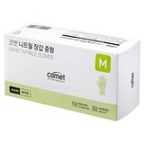 코멧 니트릴장갑 화이트, M, 200개입, 1개