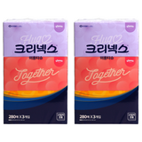 크리넥스 미용티슈 콤비 2겹, 280매, 3입, 6개