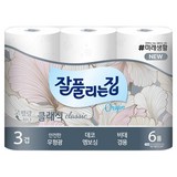 잘풀리는집 3겹 클래식 화장지, 25m, 6개입, 1개
