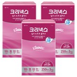 크리넥스 실크 소프트 천연펄프 미용티슈 2겹, 250매, 9개