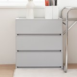 코멧 국내생산 폭 넓은 모던 서랍장, 550, 400, 599 mm, 3단, 그레이, 1개