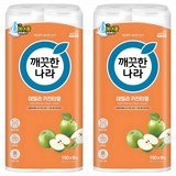 깨끗한나라 데일리 천연펄프 키친타월, 8롤, 2개