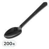 코멧 심플한 일회용 개별포장 숟가락 블랙, 1개입, 200개
