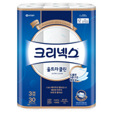 크리넥스 울트라클린 천연펄프 3겹 고급롤화장지, 27m, 30개입, 1개