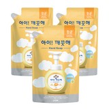 아이깨끗해 핸드워시 순 파우더향 리필용, 450ml, 3개