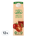 돈시몬 생과일 착즙 100% 토마토주스, 1L, 12개