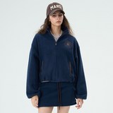 마르디메크르디 CROPPED FLOWER LOGO FLEECE JACKET