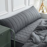 아이닉스 푸딩 소프트워싱 등받이 롱 헤드쿠션 누빔 커버 솜포함, 150, 차콜, 50 cm, 1개