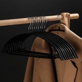 살림의기술 어깨뿔방지 논슬립 스틸 옷걸이, 블랙, 20개