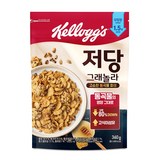 켈로그 저당 그래놀라 고소한 통곡물 파로, 360g, 4개