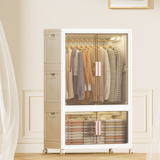HOMEY NEST 대용량 다용도 리빙박스 정리함 폴딩 옷장 수납장, 1개, 1단3장, 75cm면 폭, 65cm