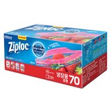 지퍼락 그립앤실 지퍼팩 냉장용, 중(M), 70개입, 1개