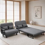 다용도 접이식 소파베드 1인용/2인용 등받이 조절 가능 편안한 거실 침실용 쇼파 침대겸용, 다크그레이 100cm, 1개
