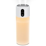 SUNGOD 미니 가습기 듀얼미스트 500ml 무소음 무선 무드등 가정용 차량용 사무실 탁상용, 화이트