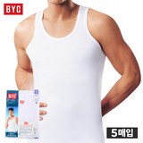 BYC 남성용 프레쉬코튼 조끼런닝, 5매