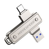 MOVESPEED YSULJ 150MB/s USB 3.2 Gen 1 C타입 듀얼 인터페이스 플래시 드라이브, 128GB, 1개
