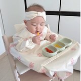 돗투돗 동물친구들 자기 주도 이유식 방수 턱받이, 1개