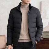 마르도 남자 스탠드 패딩 따뜻한 경량 점퍼, 블랙, 2XL, 1개