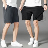 시원한 두 벌 1+1 여름 남자 반바지 쿨 트레이닝 하루연구소, 블랙+그레이 L (1+1), 1개