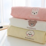 데일리맘 밤부 부드러운 아기목욕타올, 화이트, 3개