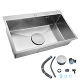 MOCOERL 주방 사각볼 스테인레스 배수구포함 사각싱크볼 악세서리포함 3mm, 1세트