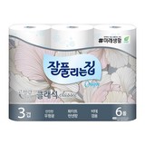 잘풀리는집 클래식 3겹 무형광화장지 25m 6롤 1팩, 1개