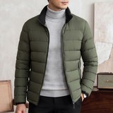 마르도 남자 스탠드 패딩 따뜻한 경량 점퍼, 그린, L, 1개