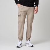 필드웍스 남성 겨울 기모 카고 조거팬츠 스판 건빵 바지, 베이지, 3XL, 1개