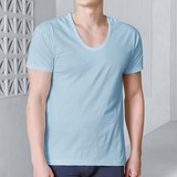 BYC 남 순면 컬러 반팔런닝 3매세트, 코발트블루 3매, 095