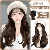 棕黑色, 冷棕色, 貝雷白帽棕冷棕色 × 1個