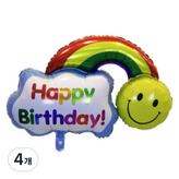미디엄 생일 구름 무지개