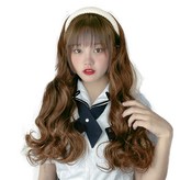 象牙白(髮帶), 淺棕色(假髮)