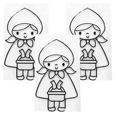 小紅帽 透明色 + 黑色