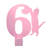 當貓咪遇上數字6 質感粉