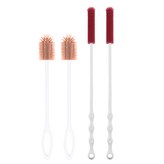 水瓶清潔刷(磚紅色), 寶特瓶清潔刷(酒紅色) × 2套