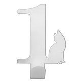 當貓咪遇上數字1 白色