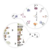 粉彩圖案花卉, 城市剪貼畫 × 1套