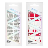 Techno Modern Gray+Heart Lunula Red