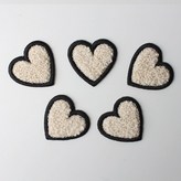 毛絨愛心 白金色 × 5個