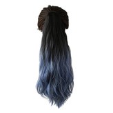 棕黑色 + 霧霾藍