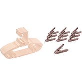 粉色(衣架)+紫紅色(夾子) × 1組