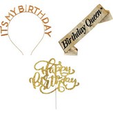 골드(머리띠), 글리터골드(어깨띠), 골드(토퍼) × 1세트