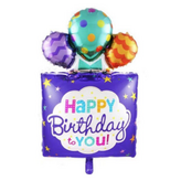 풍선 생일선물세트 보라색