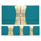 藍綠色(信封) × 4個